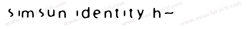 simsun identity h字体下载字体转换